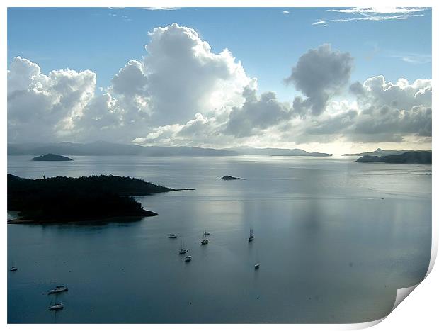 The Whitsunday Islands, Queensland, Australia Print by Serena Bowles