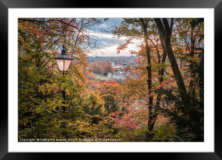 Autumnal view from St Giles Hill in Winchester Framed Mounted Print by KB Photo