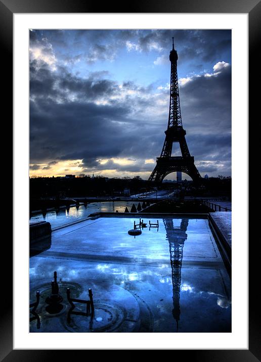 An Eiffel Reflection Framed Mounted Print by Toon Photography