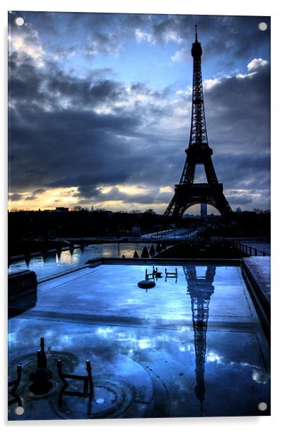 An Eiffel Reflection Acrylic by Toon Photography