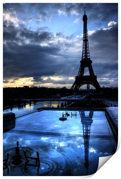 An Eiffel Reflection Print by Toon Photography