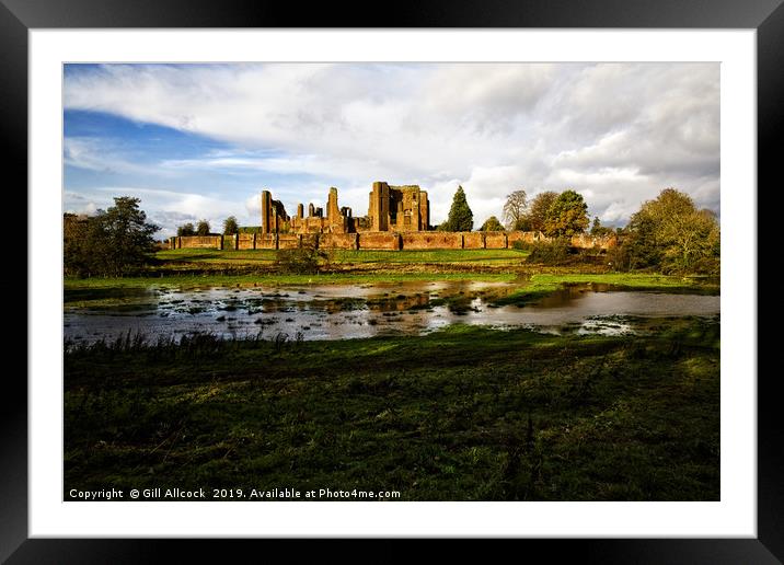 Kenilworth Castle Moat Framed Mounted Print by Gill Allcock