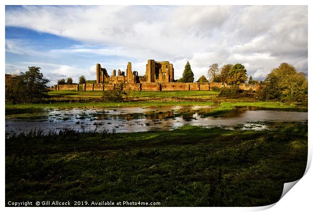 Kenilworth Castle Moat Print by Gill Allcock