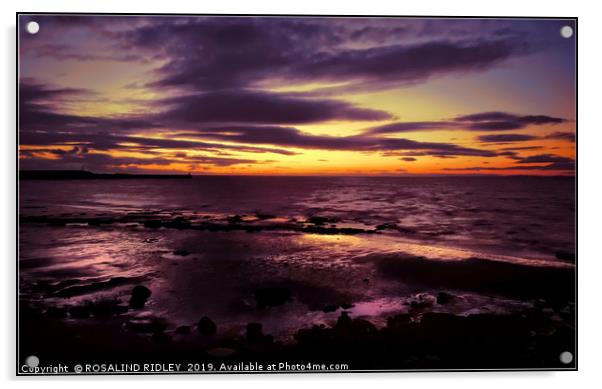 "Late sundown Maryport" Acrylic by ROS RIDLEY