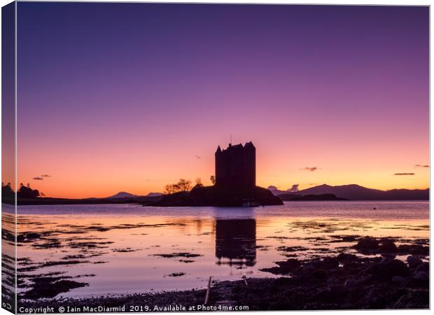 Castle Stalker Sunset Canvas Print by Iain MacDiarmid