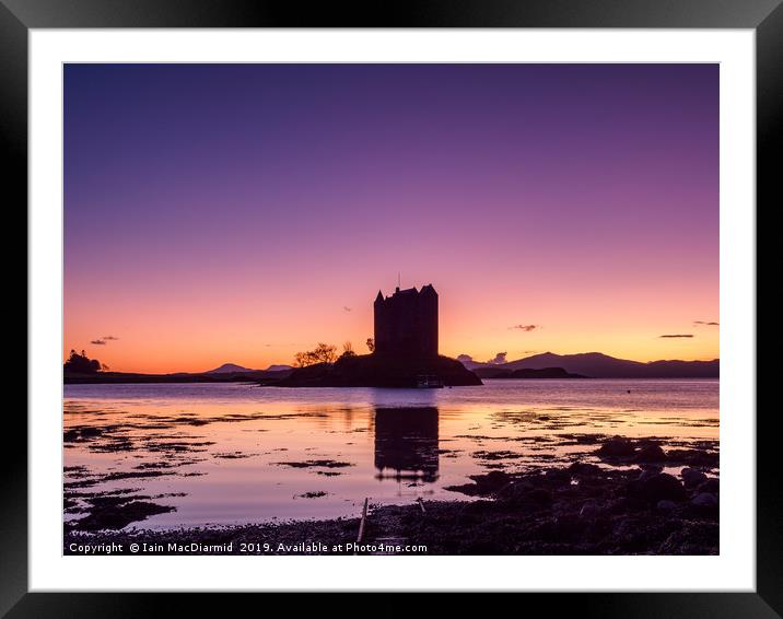 Castle Stalker Sunset Framed Mounted Print by Iain MacDiarmid