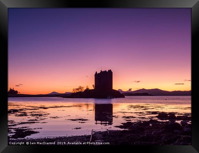 Castle Stalker Sunset Framed Print by Iain MacDiarmid