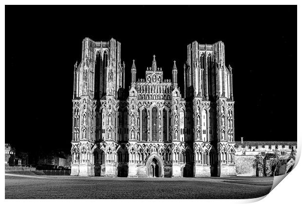 Wells Cathedral Somerset England Print by Dean Merry