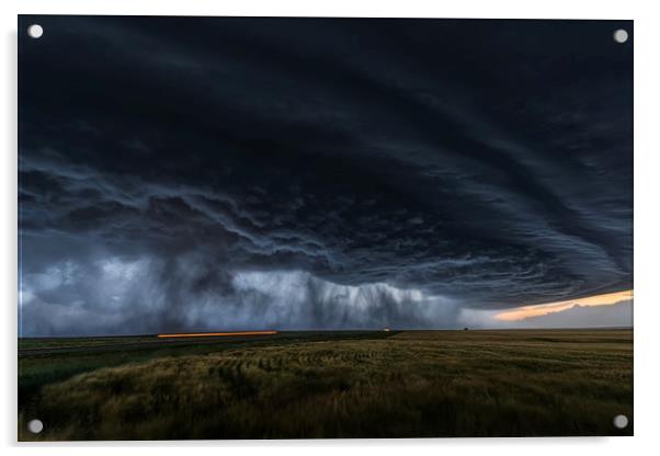 Thunderstorm over kansas Acrylic by John Finney