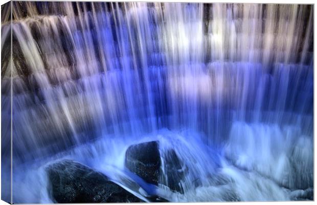 Electric Waterfall Canvas Print by Ronnie Reffin