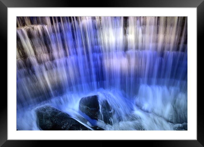 Electric Waterfall Framed Mounted Print by Ronnie Reffin