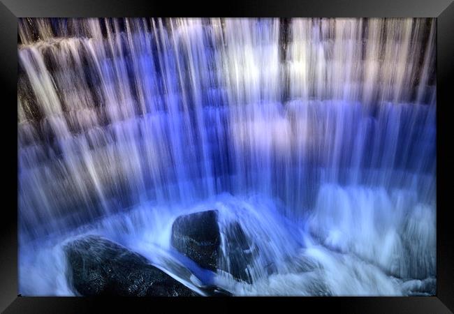 Electric Waterfall Framed Print by Ronnie Reffin