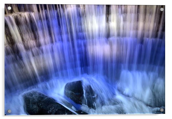 Electric Waterfall Acrylic by Ronnie Reffin