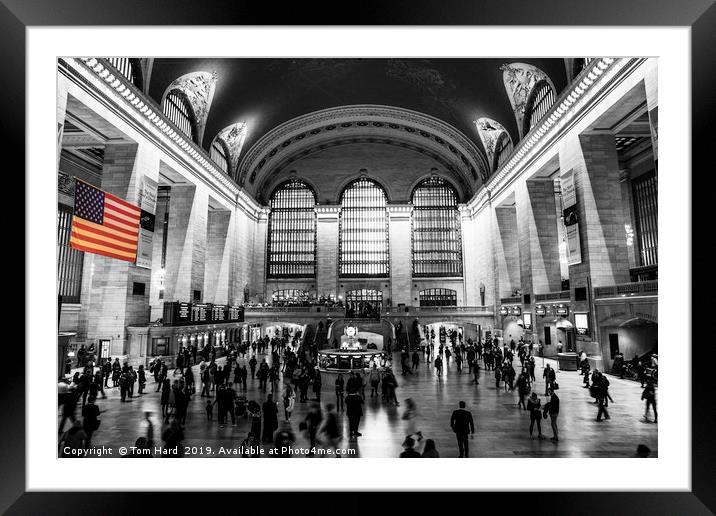 Grand Central Rush Framed Mounted Print by Tom Hard