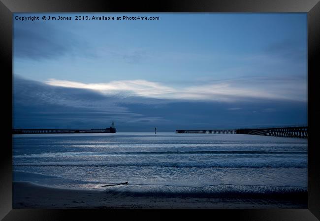 The start of a new blue day Framed Print by Jim Jones