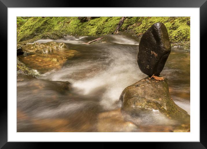 Standing Stone Framed Mounted Print by Ronnie Reffin