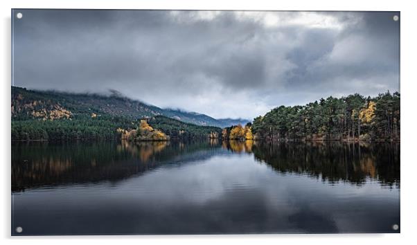 Loch Eilein  Acrylic by Alan Sinclair