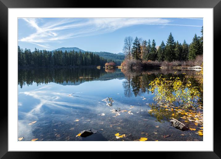 Beautiful Fall Day at Fish Lake Framed Mounted Print by Belinda Greb