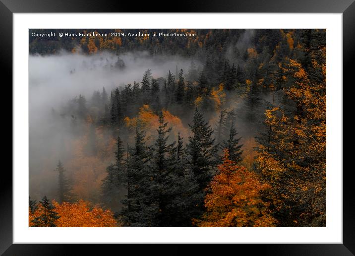 Fall in the gorge Framed Mounted Print by Hans Franchesco