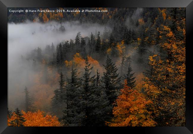 Fall in the gorge Framed Print by Hans Franchesco