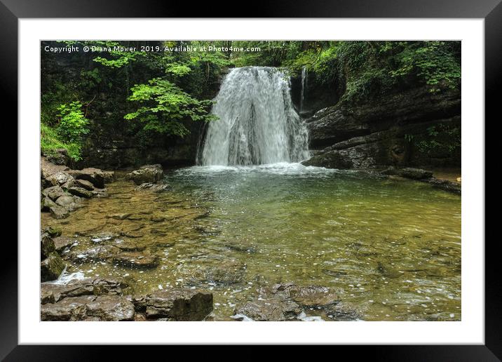  Janets Foss Waterfall Malham Yorkshire  Framed Mounted Print by Diana Mower