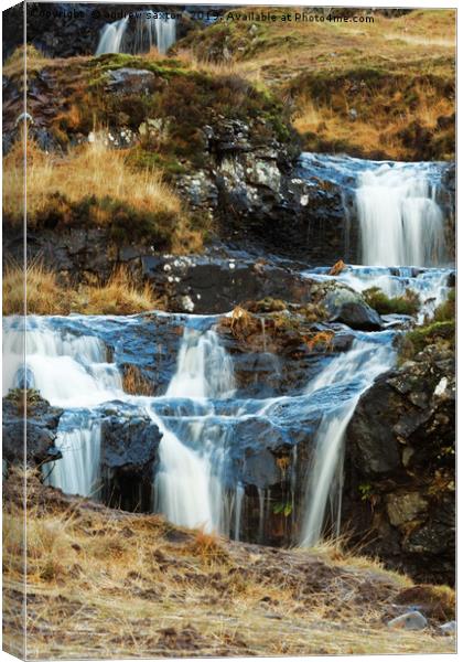 ROCK WATERFALLS  Canvas Print by andrew saxton