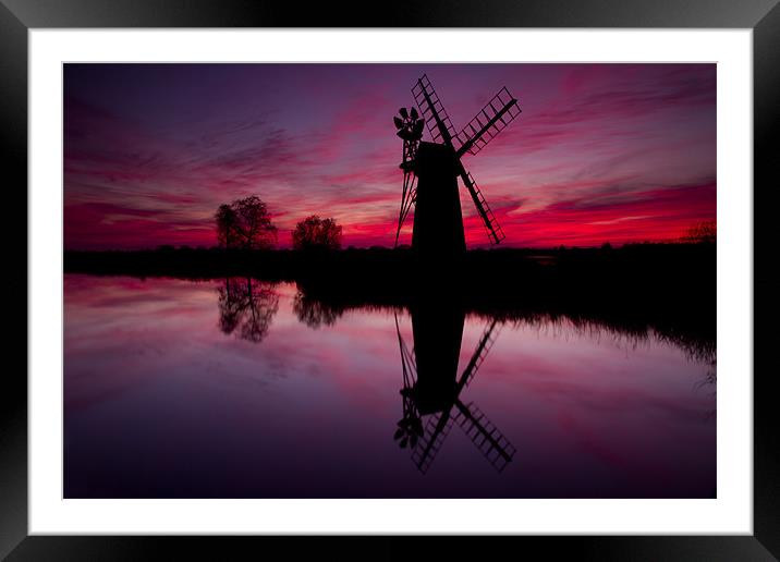 Stunning Norfolk Sunset Framed Mounted Print by Paul Macro