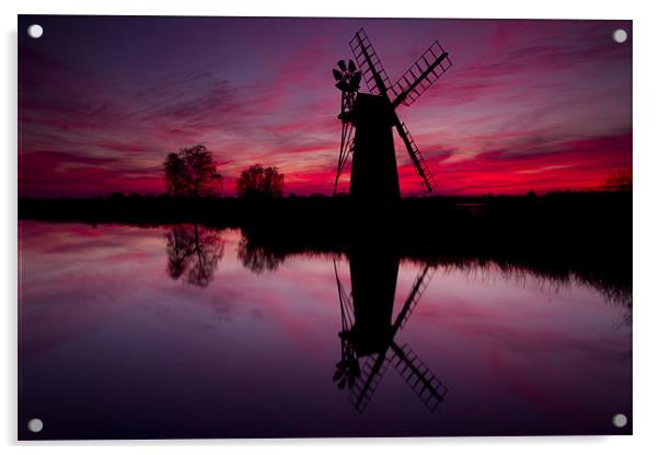 Stunning Norfolk Sunset Acrylic by Paul Macro