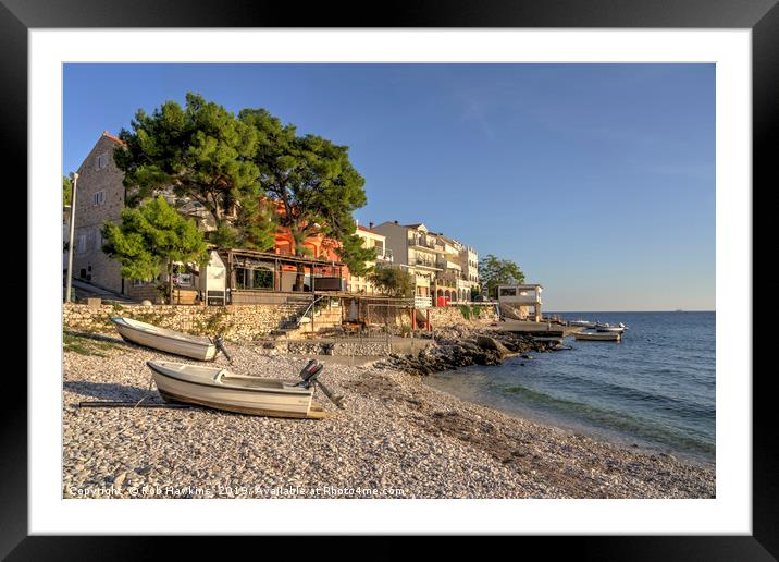 The Beach at Milna  Framed Mounted Print by Rob Hawkins