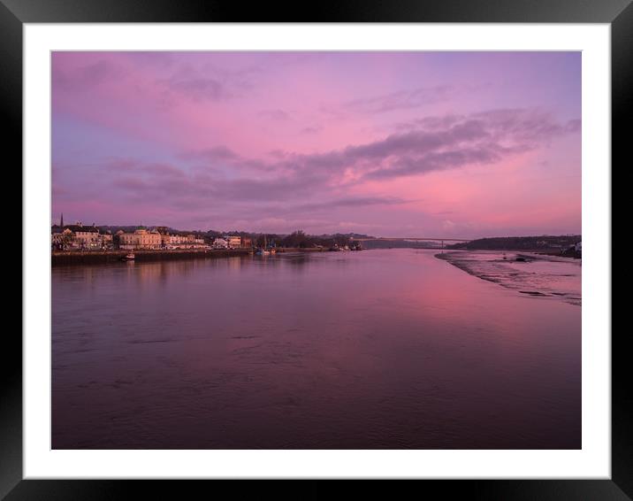 Sunrise at Bideford Quay on the North Devon coast Framed Mounted Print by Tony Twyman