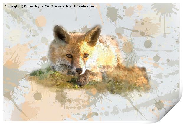 Foxy fox Print by Donna Joyce