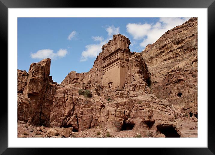 The Uneishu Tomb, Petra Framed Mounted Print by David Gardener