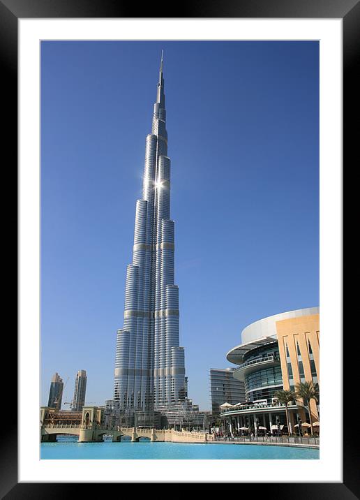 Burj Khalifa, Dubai Framed Mounted Print by David Gardener