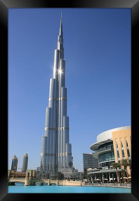 Burj Khalifa, Dubai Framed Print by David Gardener