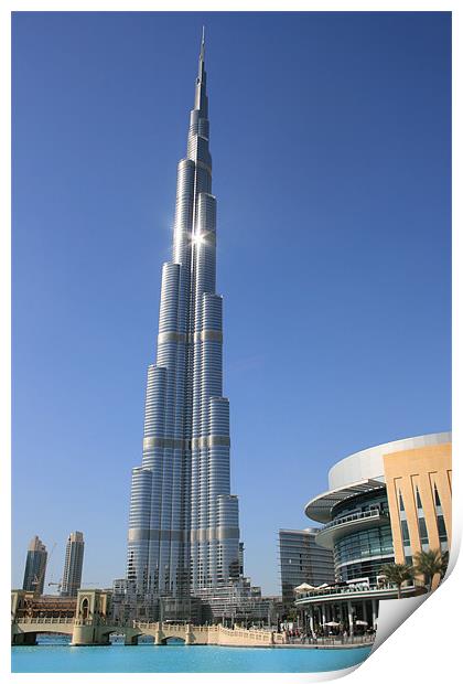 Burj Khalifa, Dubai Print by David Gardener