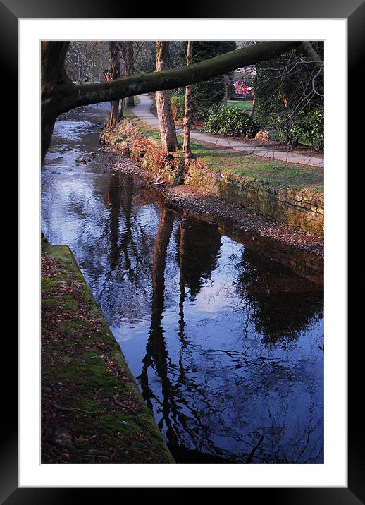 The River in Uppermill Framed Mounted Print by JEAN FITZHUGH