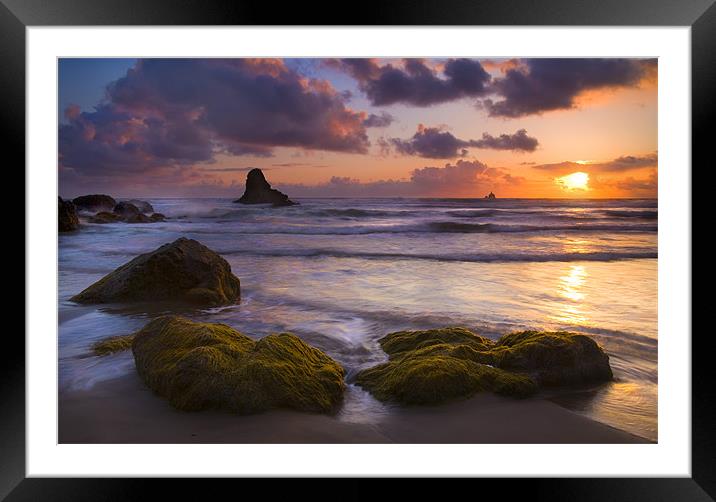 Golden Tides Framed Mounted Print by Mike Dawson