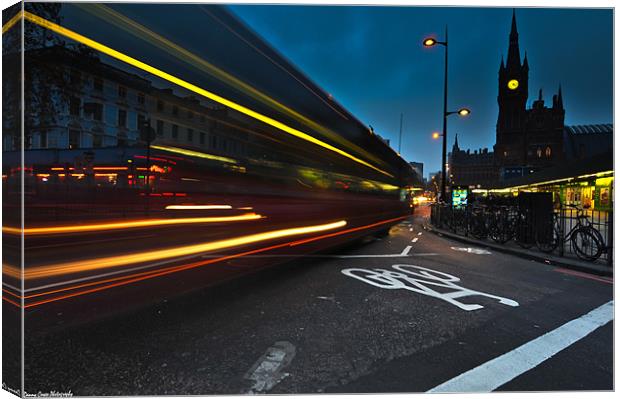 Missed the Bus Canvas Print by Daniel Cowee