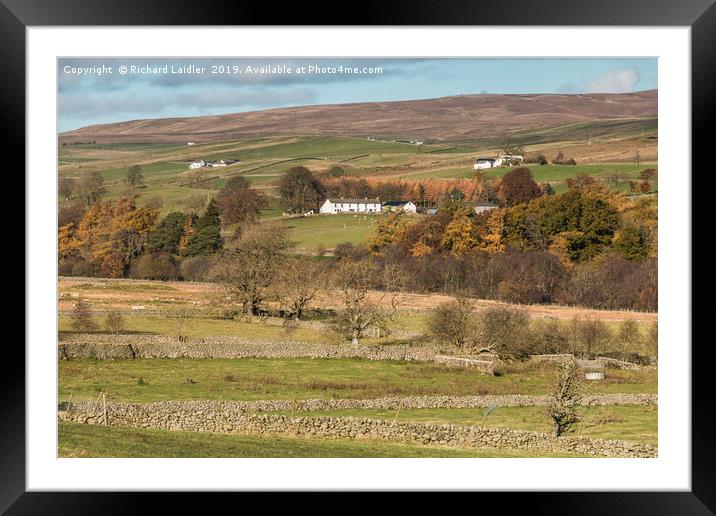 East Friar House from Holwick, Teesdale Framed Mounted Print by Richard Laidler