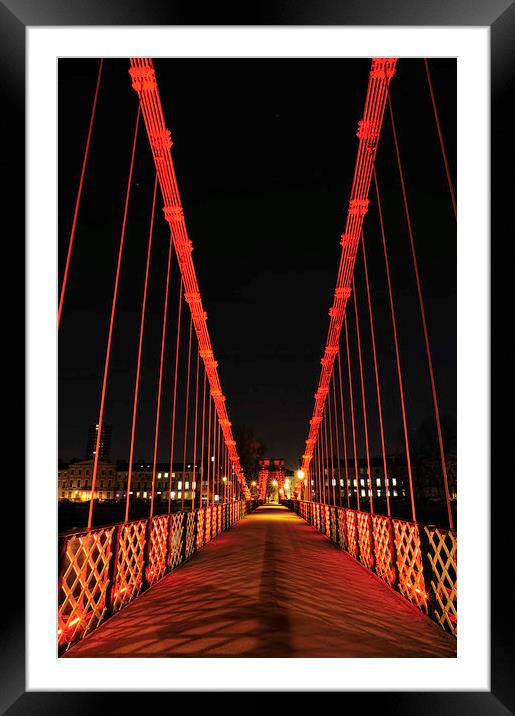 The South Portland Street Suspension Bridge Framed Mounted Print by Ronnie Reffin