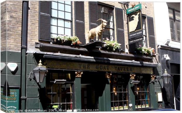 The Goat Tavern, London  Canvas Print by Aidan Moran