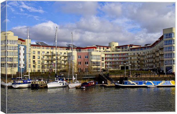 Bristol Harbour Appartments Canvas Print by Brian Roscorla