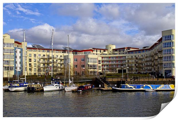 Bristol Harbour Appartments Print by Brian Roscorla