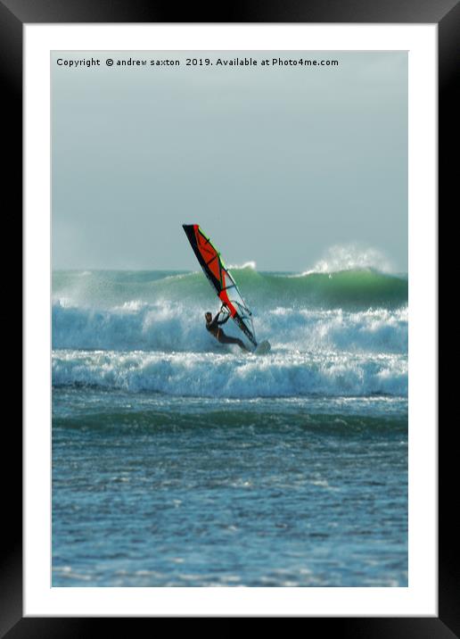 GENTLE SURF Framed Mounted Print by andrew saxton