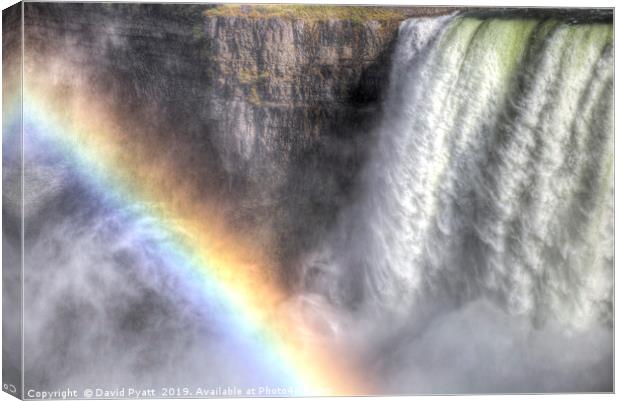 Waterfall Rainbow  Canvas Print by David Pyatt