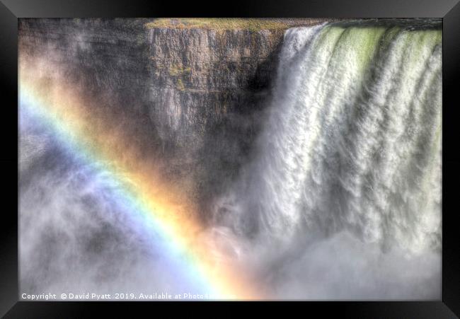 Waterfall Rainbow  Framed Print by David Pyatt