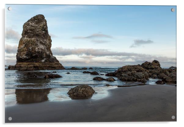 A Serene Morning at Cannon Beach Acrylic by Belinda Greb