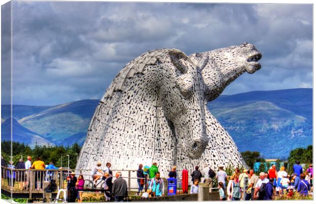 Come see the Kelpies Canvas Print by Tom Gomez