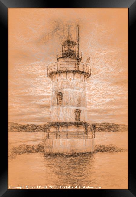 The Lighthouse Da Vinci Style Framed Print by David Pyatt