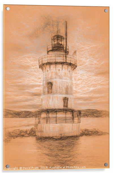 The Lighthouse Da Vinci Style Acrylic by David Pyatt